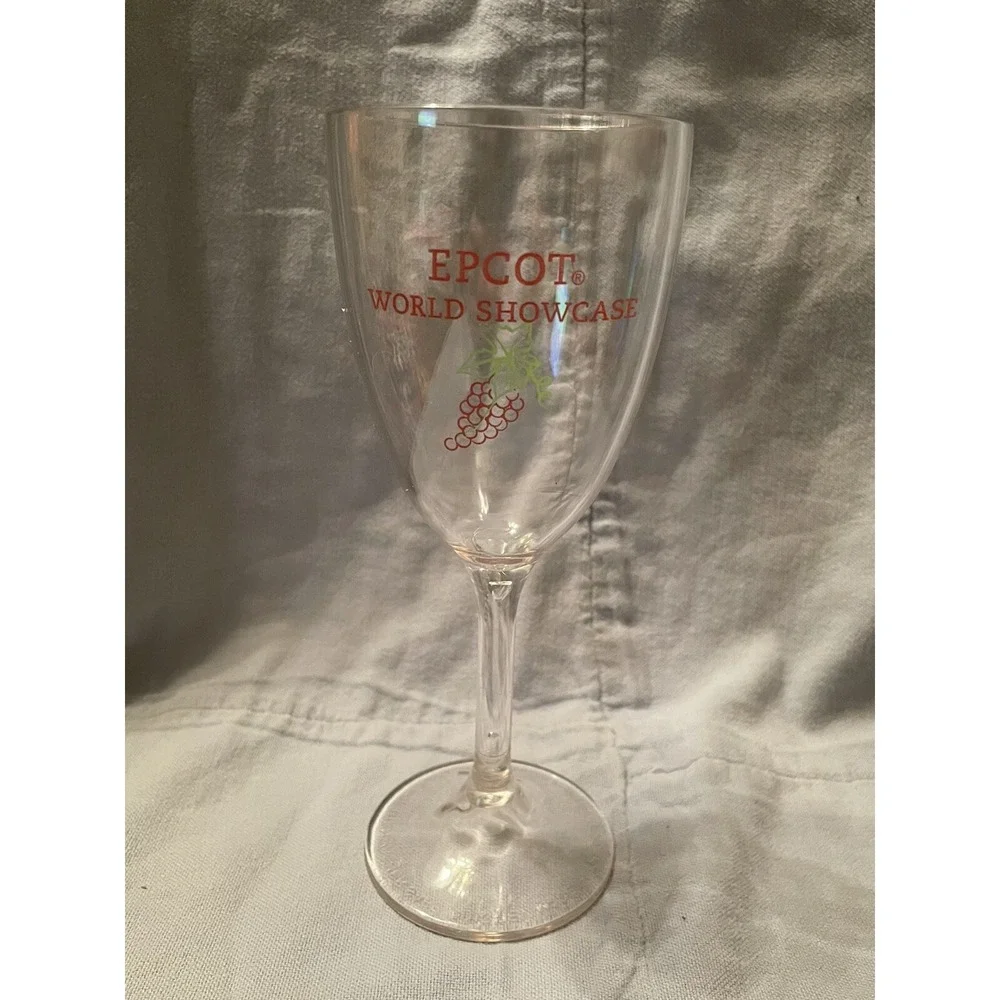 NEW‎ Disney Parks Epcot World Showcase Wine Walk Plastic Acrylic Wine Glass 8oz